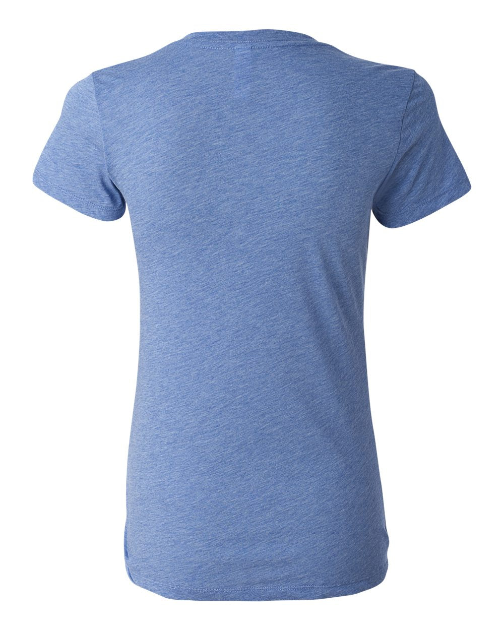 Women’s Triblend Deep V-Neck Tee - Back - B87806253 - Blue Triblend