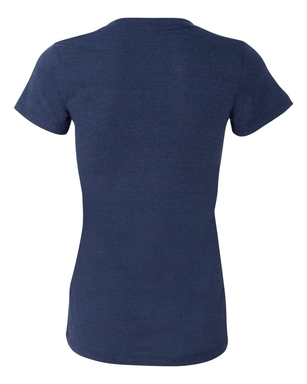 Women’s Triblend Deep V-Neck Tee - Back - B87806655 - Navy Triblend