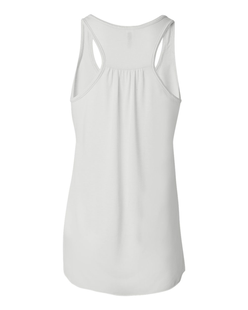 Women's Flowy Racerback Tank - Back - B87406002 - White