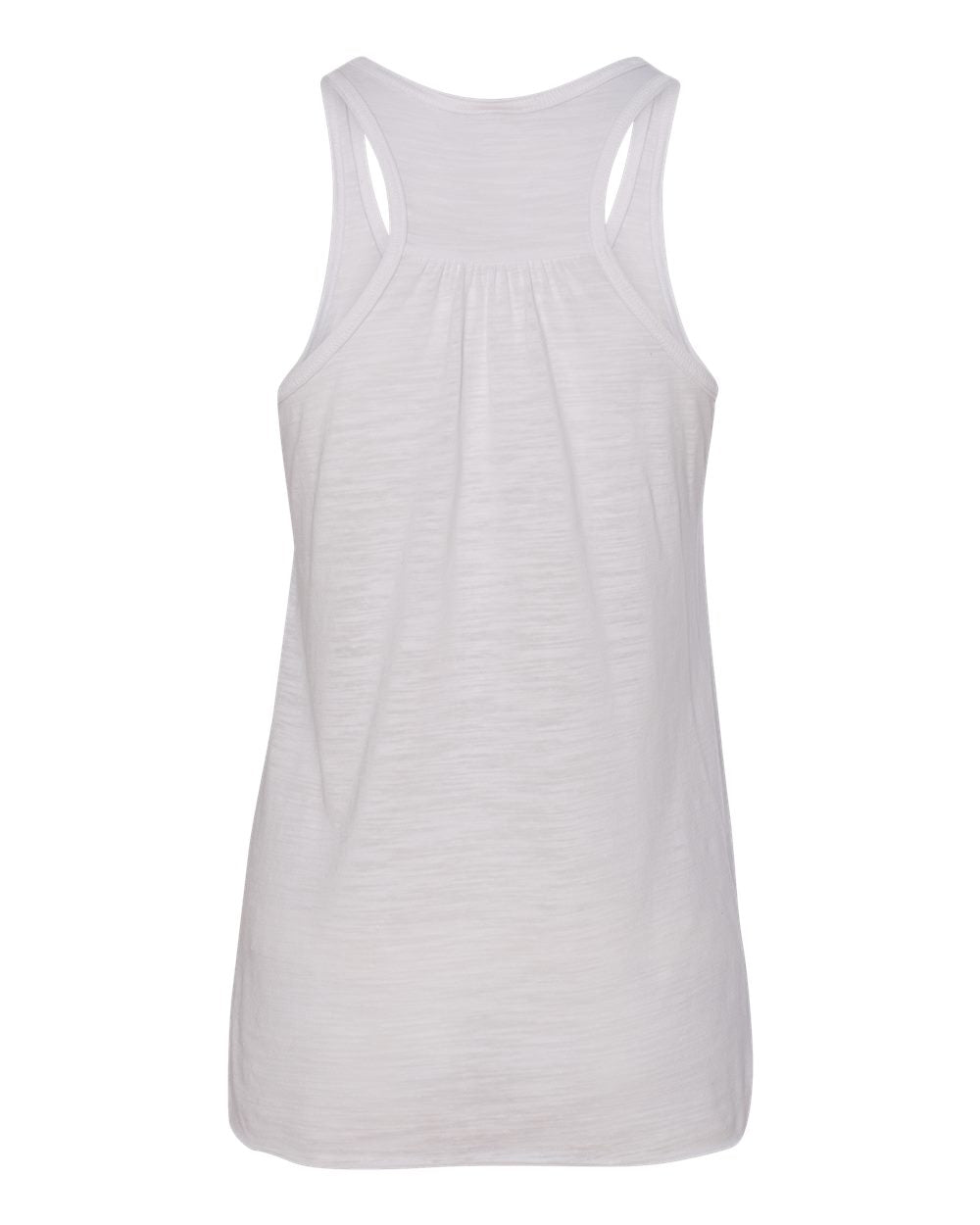 Women's Flowy Racerback Tank - Back - B87406023 - White Slub