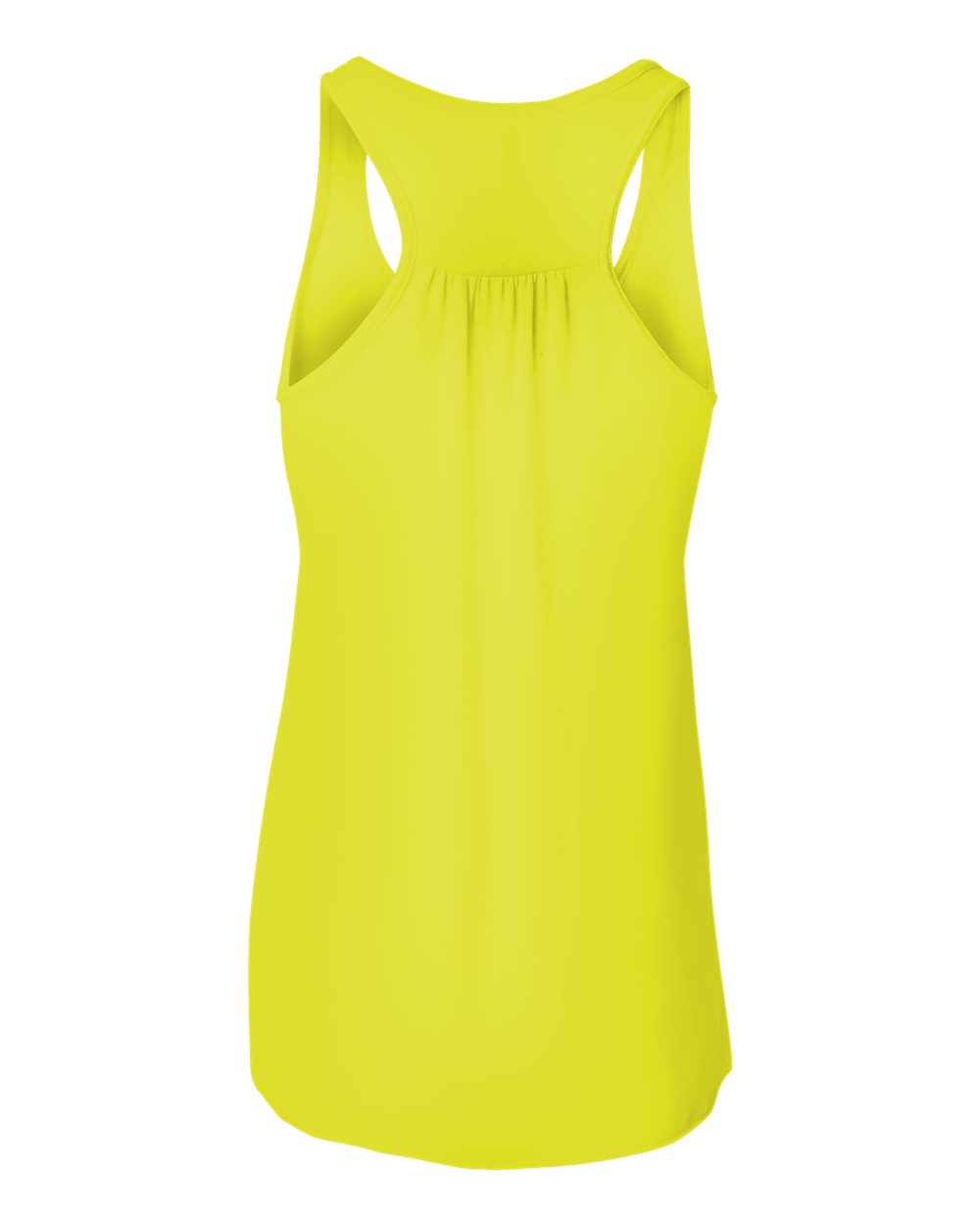Women's Flowy Racerback Tank - Back - B87406052 - Neon Yellow