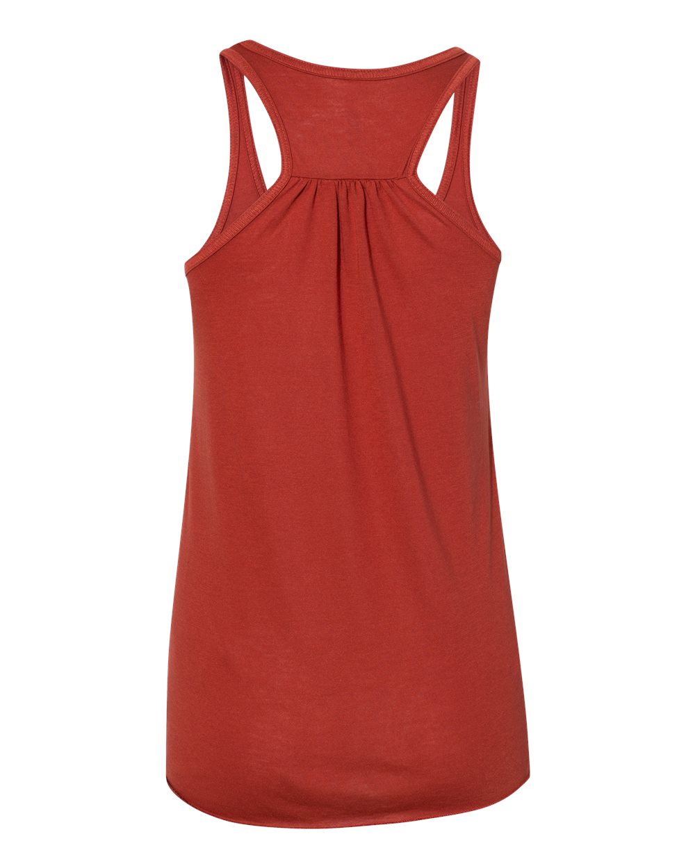 Women's Flowy Racerback Tank - Back - B87406112 - Brick