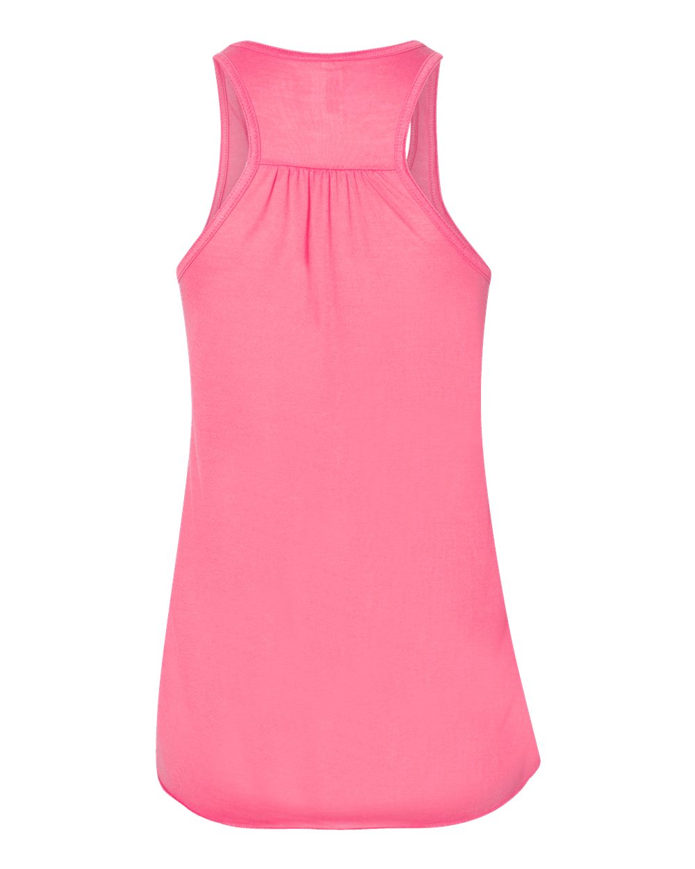 Women's Flowy Racerback Tank - Back - B87406152 - Neon Pink