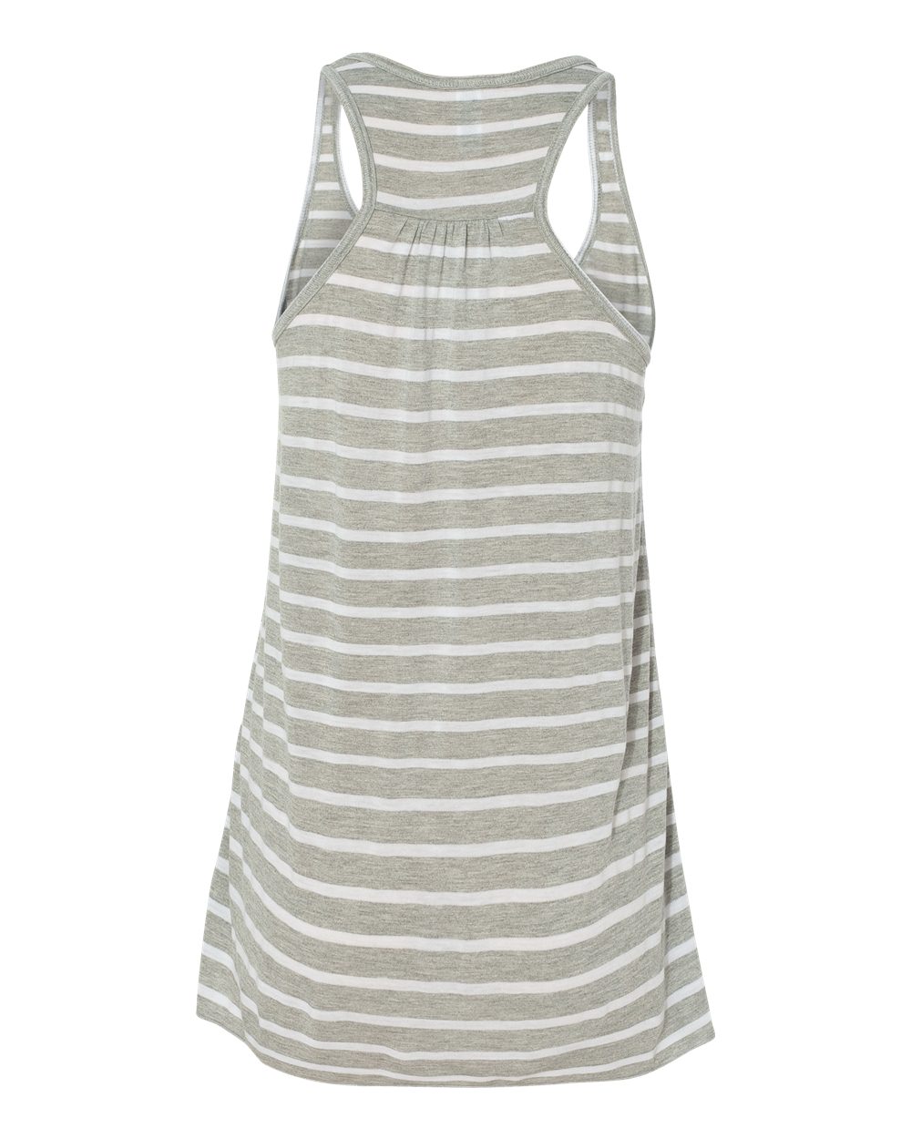 Women's Flowy Racerback Tank - Back - B87406352 - Athletic Heather/ White
