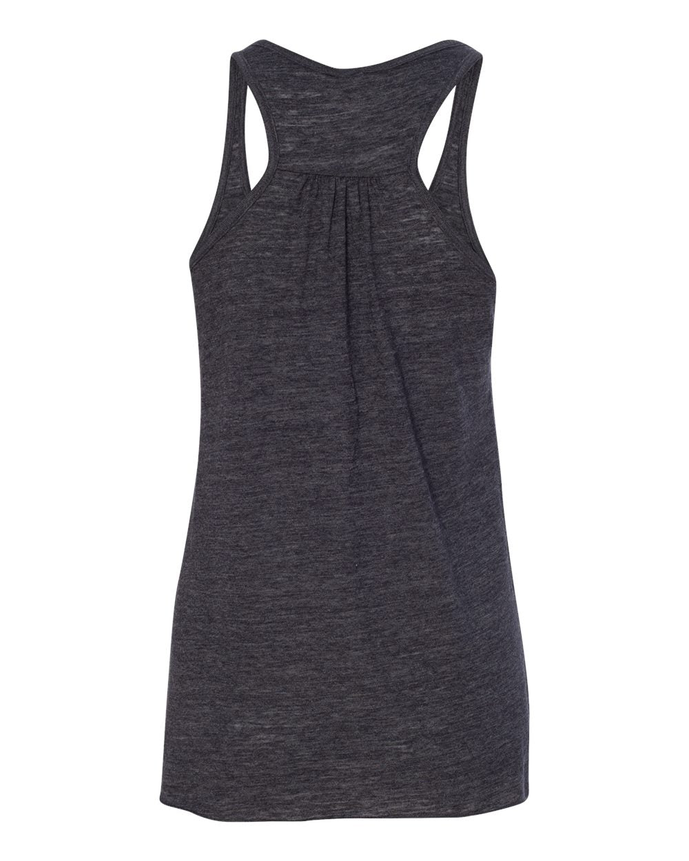 Women's Flowy Racerback Tank - Back - B87406493 - Charcoal Black Slub