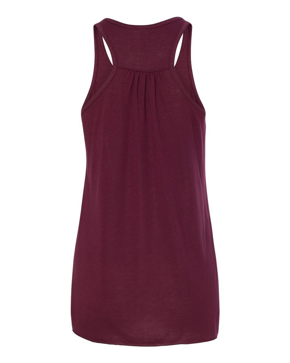 Women's Flowy Racerback Tank - Back - B87406532 - Maroon