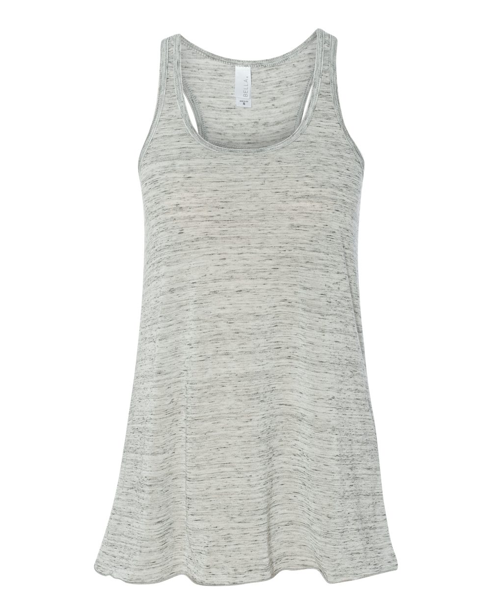 Women's Flowy Racerback Tank - Front - B87406012 - White Marble
