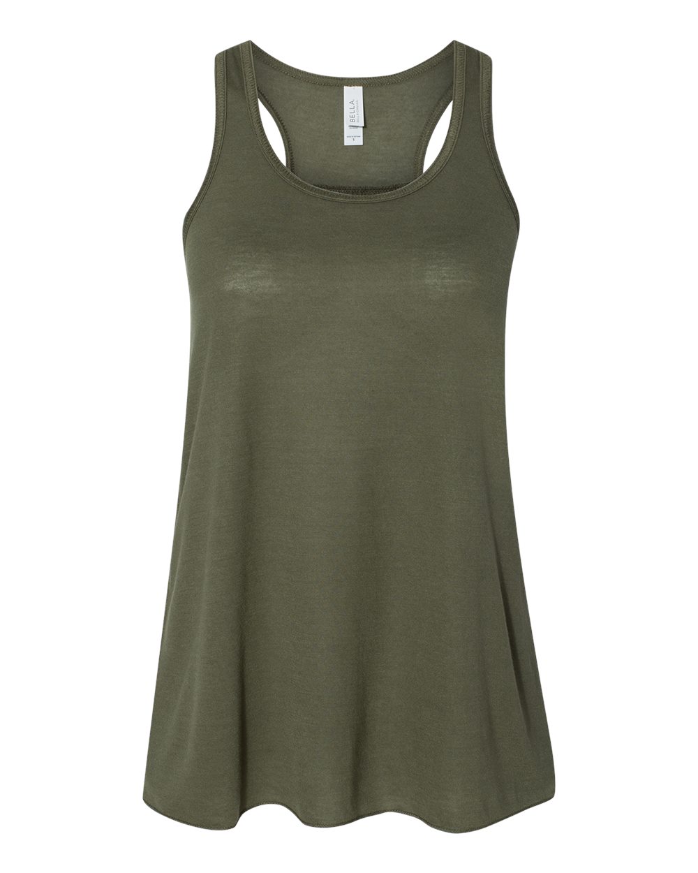 Women's Flowy Racerback Tank - Front - B87406062 - Military Green