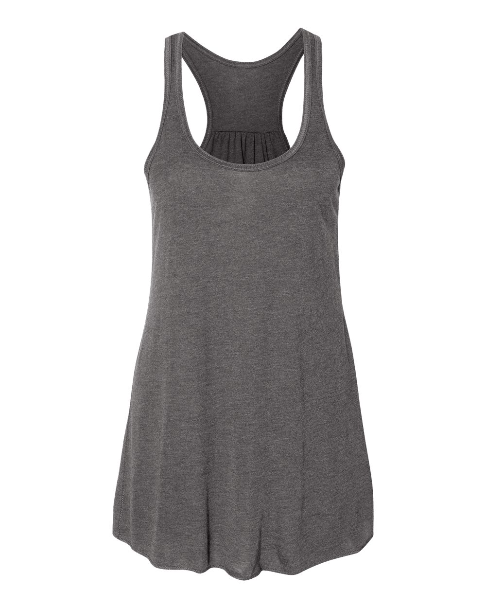 Women's Flowy Racerback Tank - Front - B87406092 - Dark Grey Heather