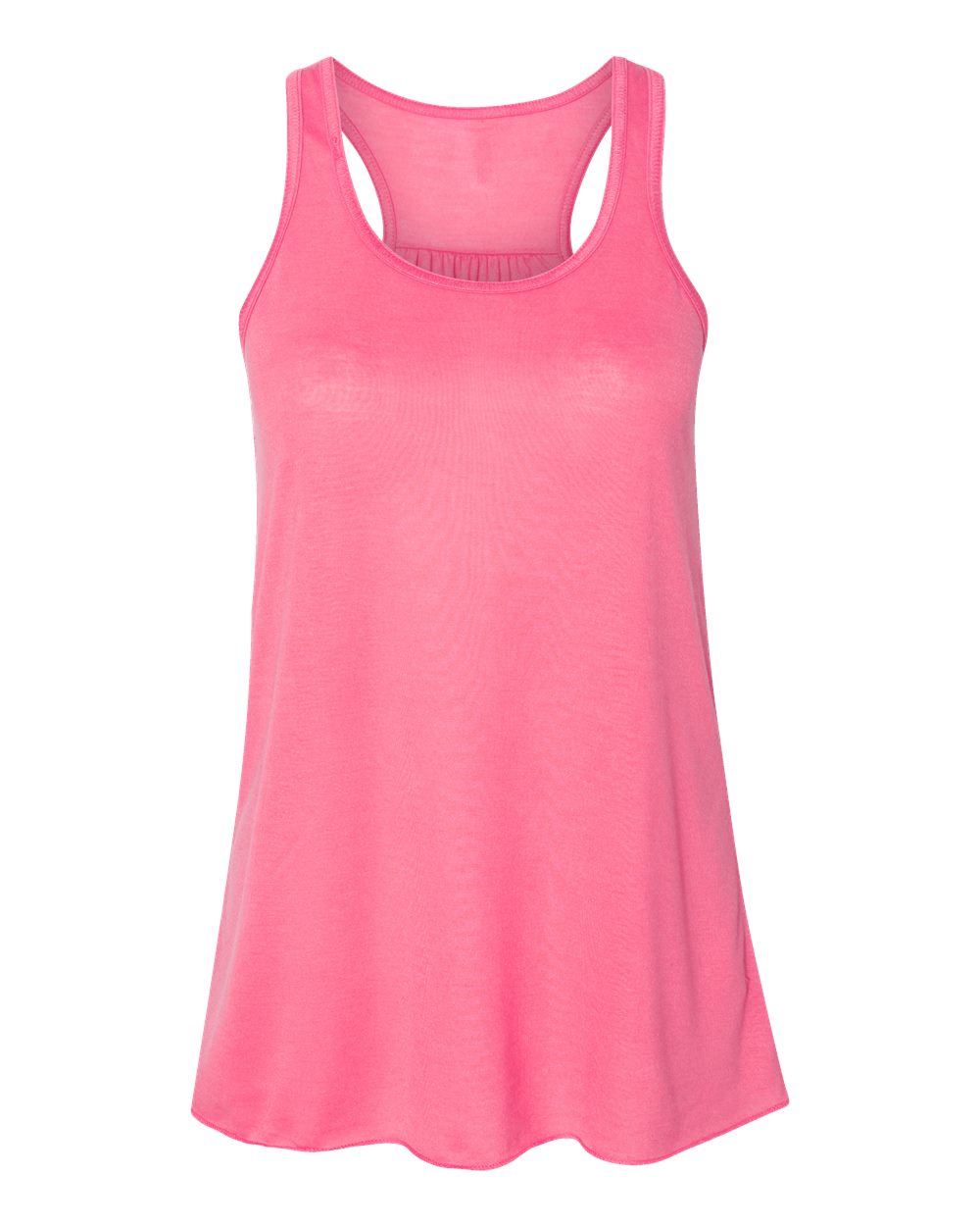 Women's Flowy Racerback Tank - Front - B87406152 - Neon Pink