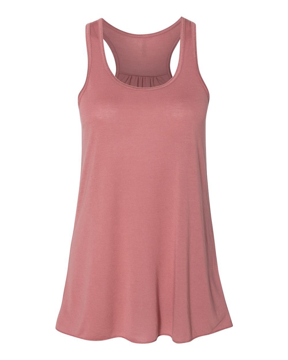 Women's Flowy Racerback Tank - Front - B87406262 - Mauve
