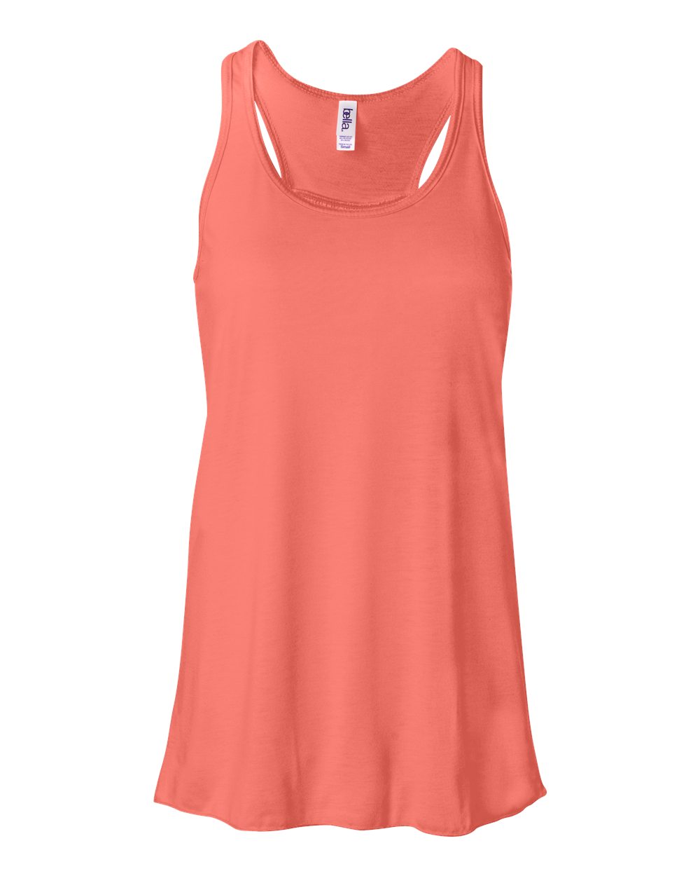 Women's Flowy Racerback Tank - Front - B87406272 - Coral