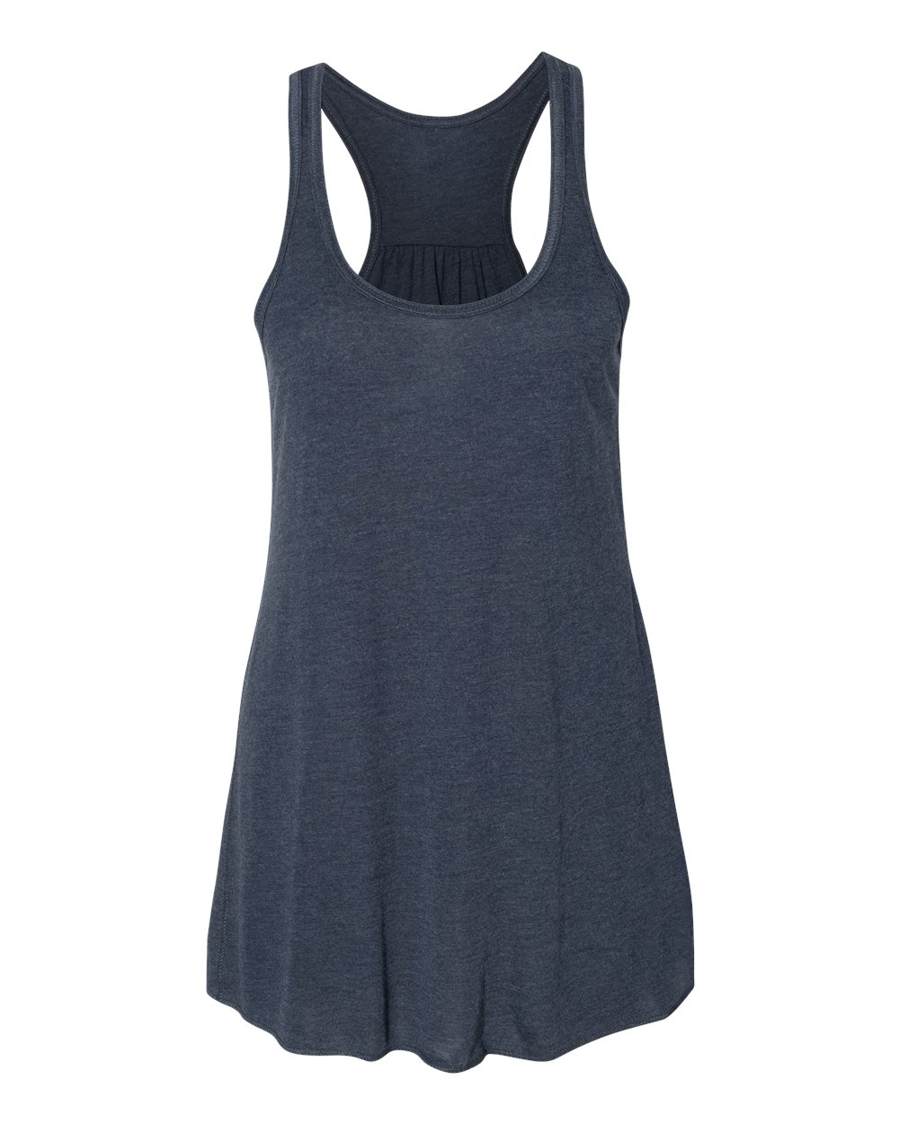 Women's Flowy Racerback Tank - Front - B87406322 - Heather Navy