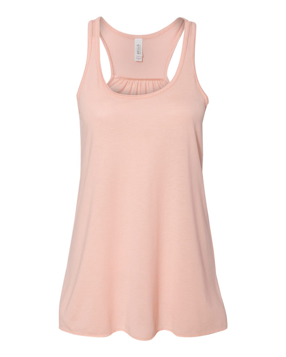 Women's Flowy Racerback Tank - Front - B87406332 - Peach