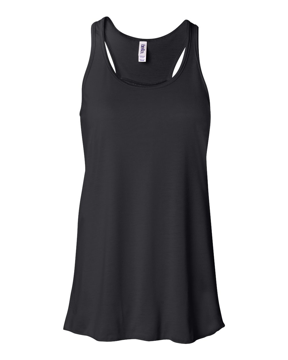 Women's Flowy Racerback Tank - Front - B87406502 - Black