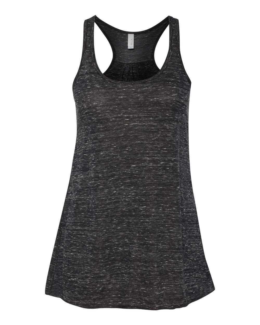Women's Flowy Racerback Tank - Front - B87406512 - Black Marble