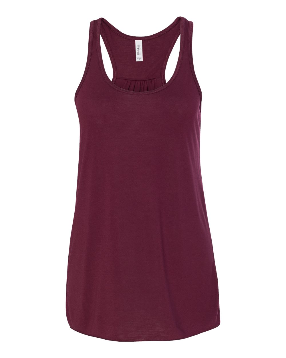 Women's Flowy Racerback Tank - Front - B87406532 - Maroon