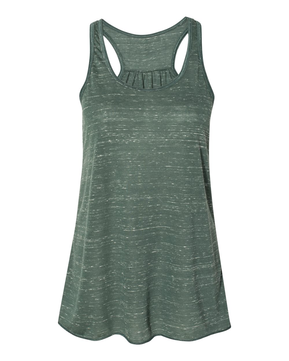 Women's Flowy Racerback Tank - Front - B87406542 - Forest Marble