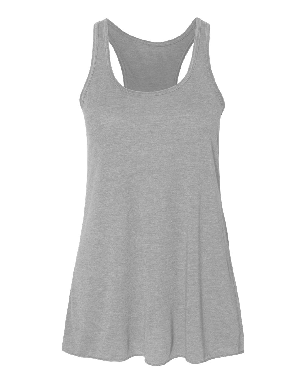 Women's Flowy Racerback Tank - Front - B87406582 - Athletic Heather