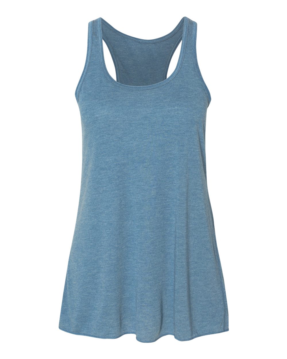 Women's Flowy Racerback Tank - Front - B87406782 - Heather Deep Teal