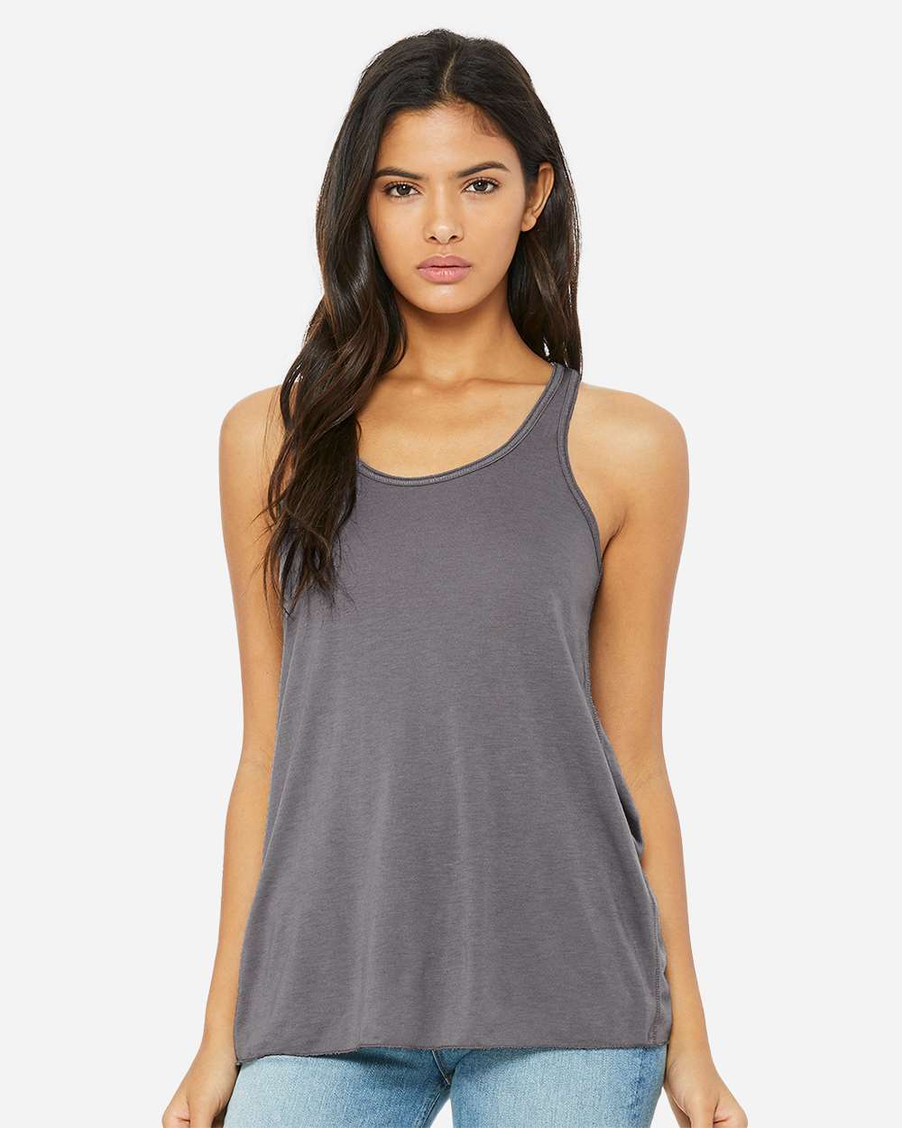 Women's Flowy Racerback Tank - OnModelFront - B87406852 - Storm