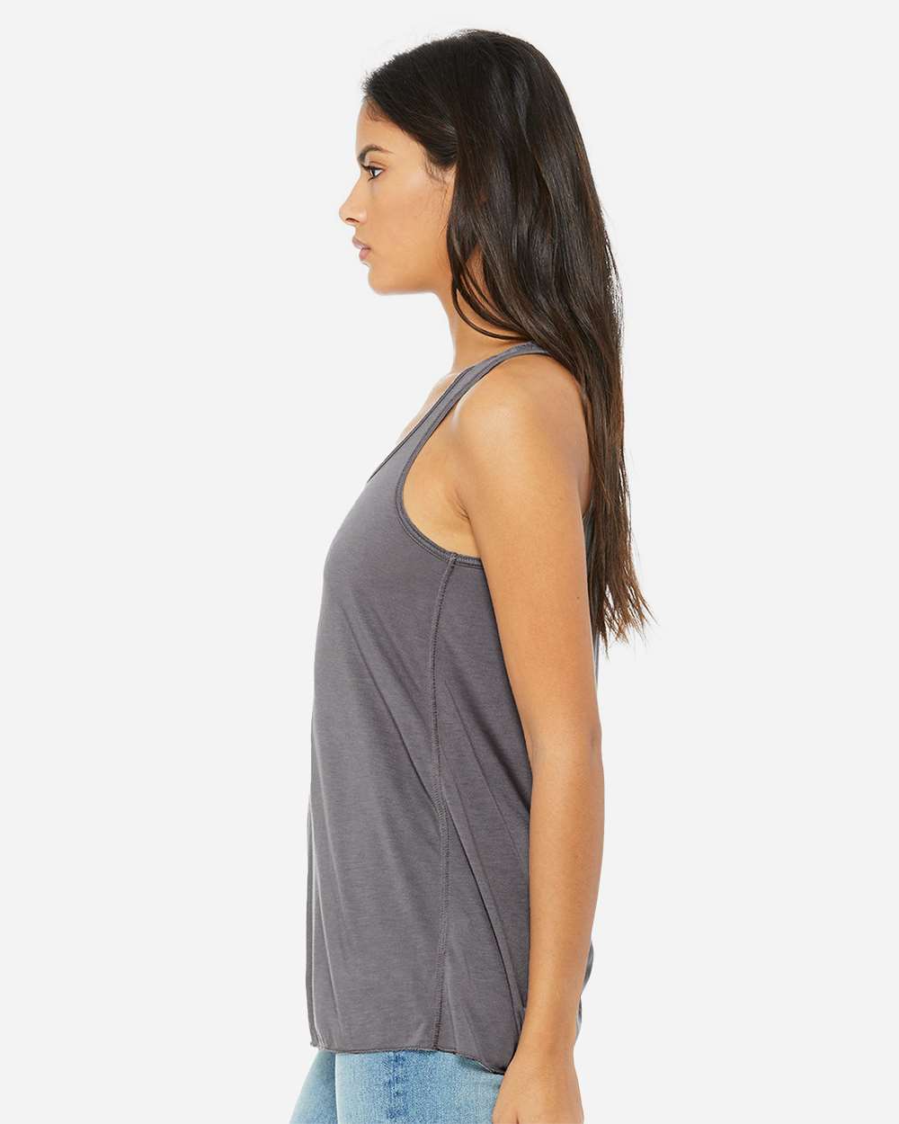 Women's Flowy Racerback Tank - OnModelSide - B87406852 - Storm