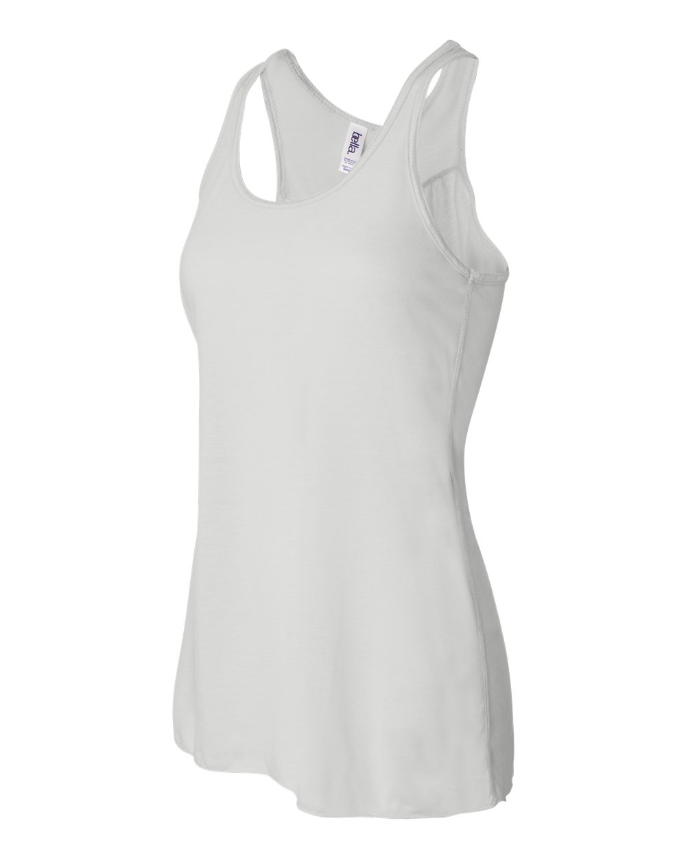 Women's Flowy Racerback Tank - Side - B87406002 - White