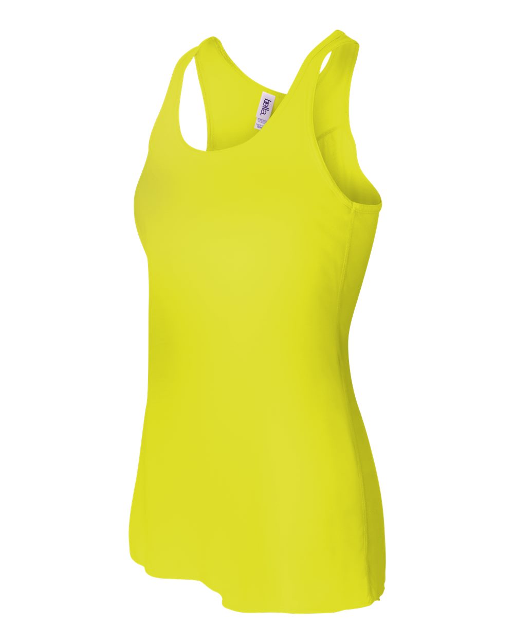Women's Flowy Racerback Tank - Side - B87406052 - Neon Yellow