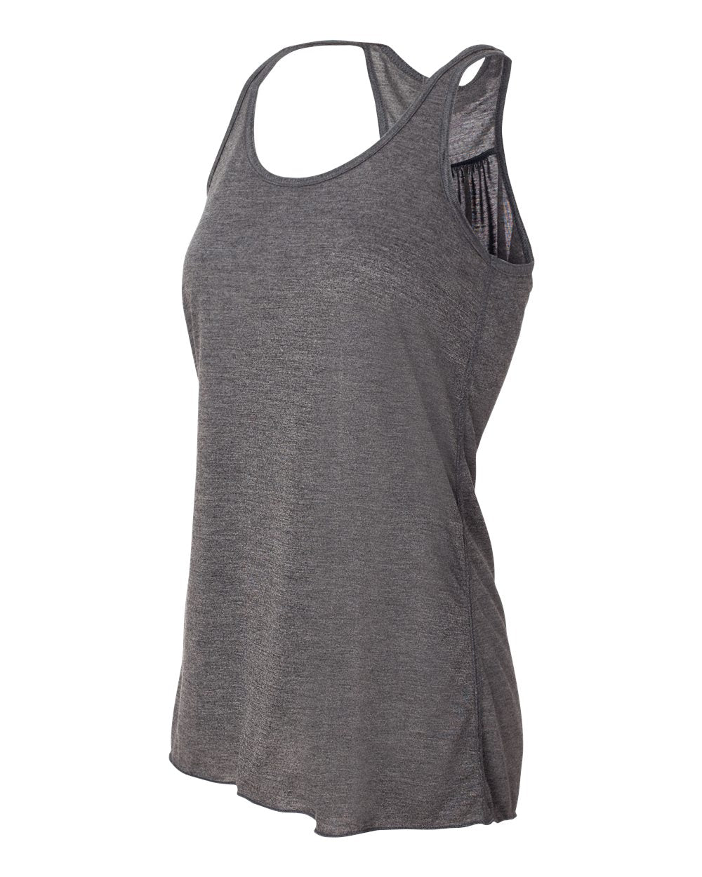 Women's Flowy Racerback Tank - Side - B87406092 - Dark Grey Heather