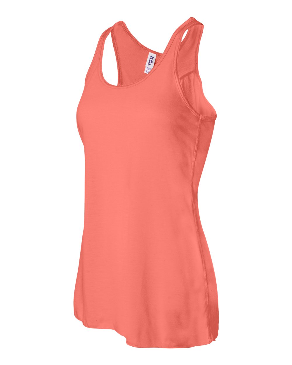 Women's Flowy Racerback Tank - Side - B87406272 - Coral