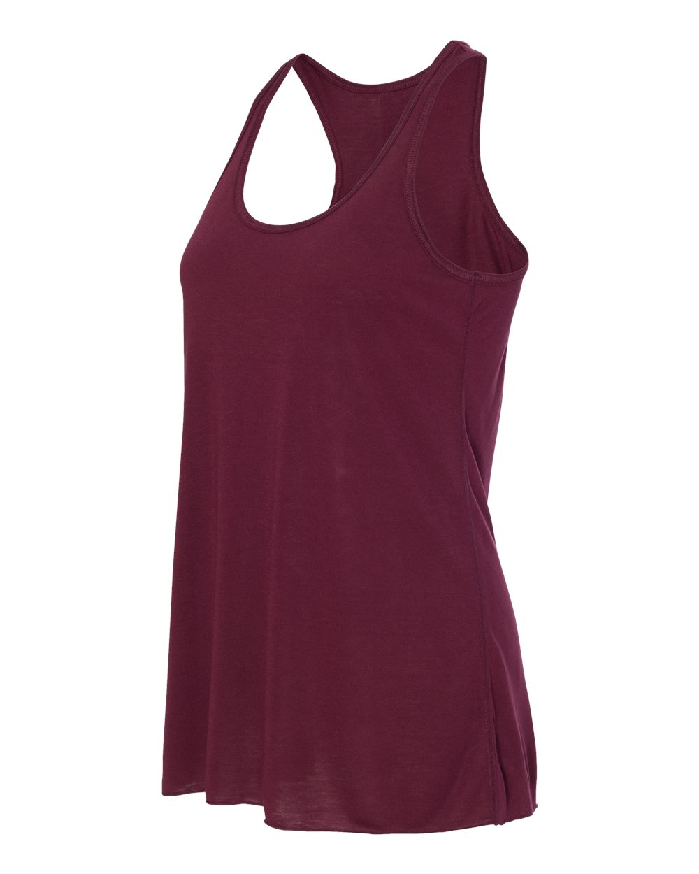 Women's Flowy Racerback Tank - Side - B87406532 - Maroon