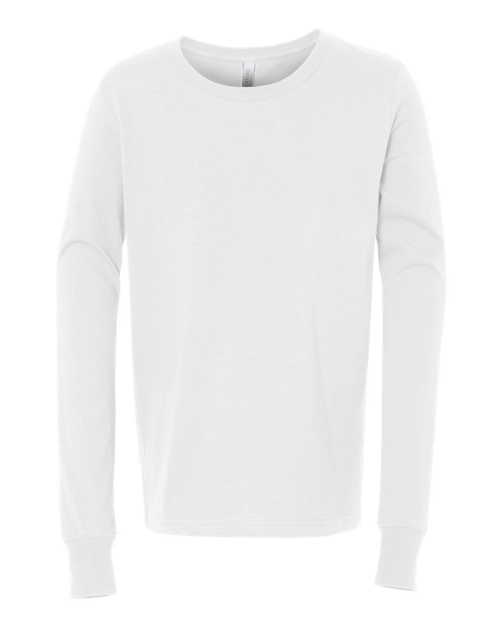 Youth Jersey Long Sleeve Tee - Front - B15606003 - White