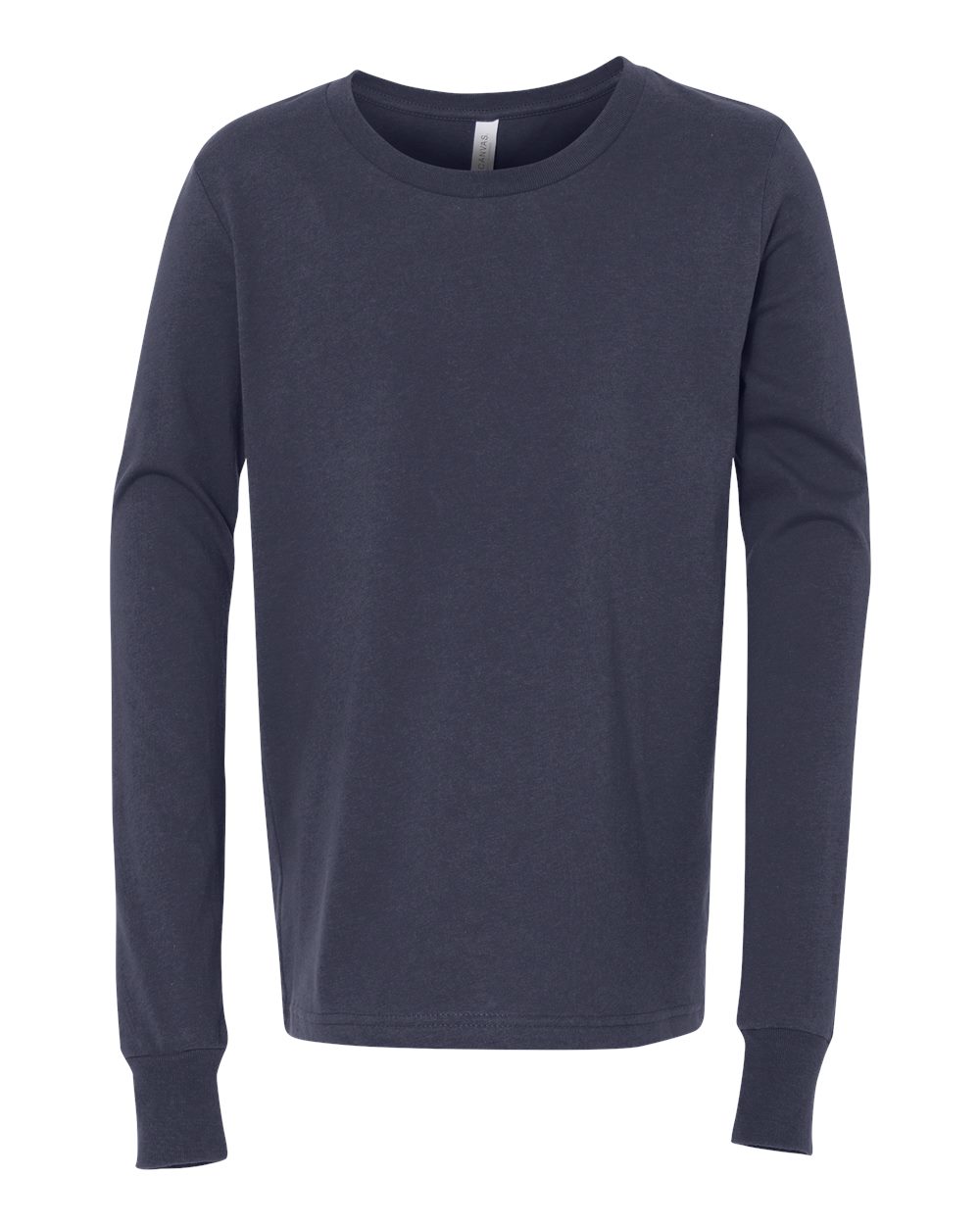 Youth Jersey Long Sleeve Tee - Front - B15606653 - Navy