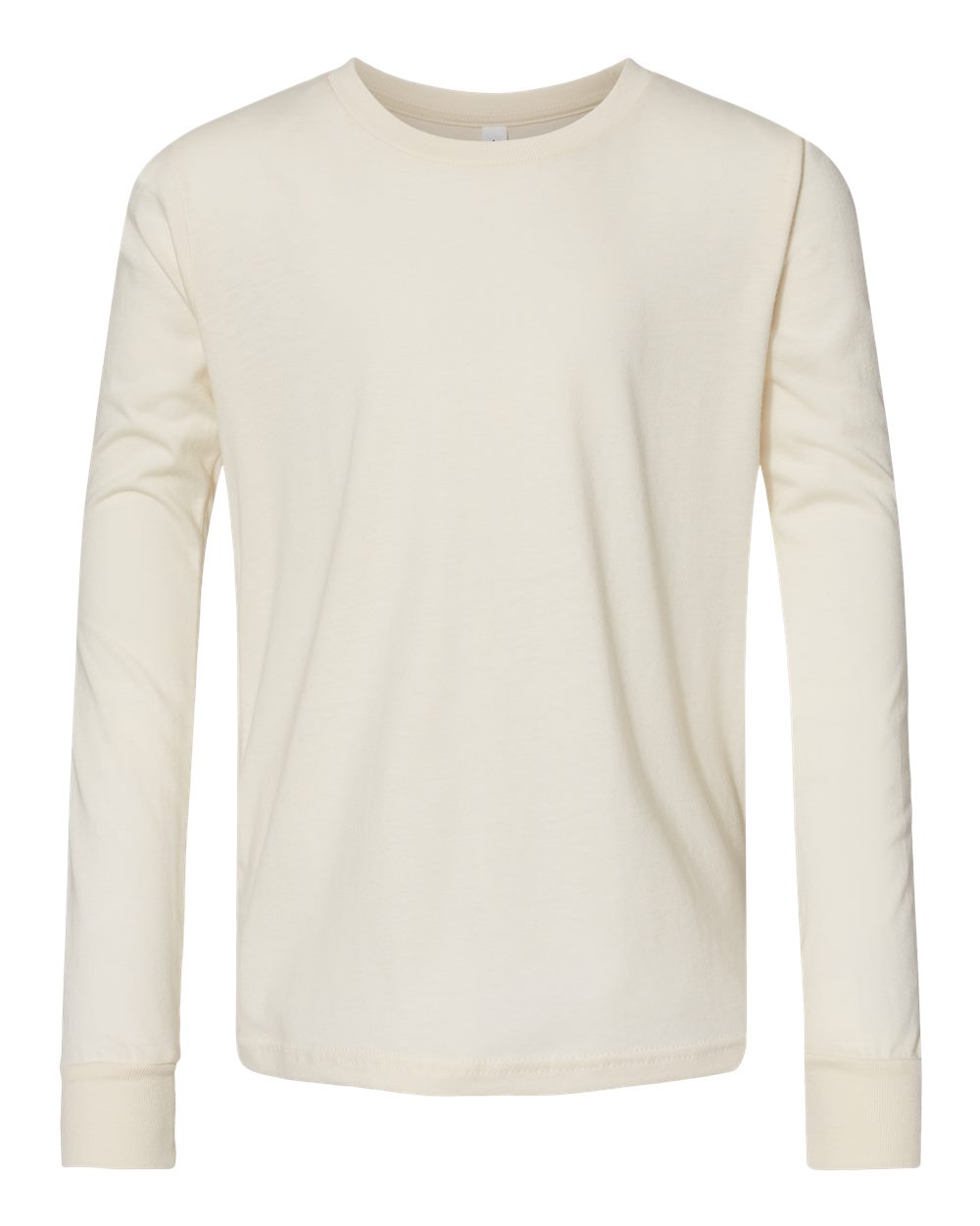 Youth Jersey Long Sleeve Tee - Front - B15606773 - Natural