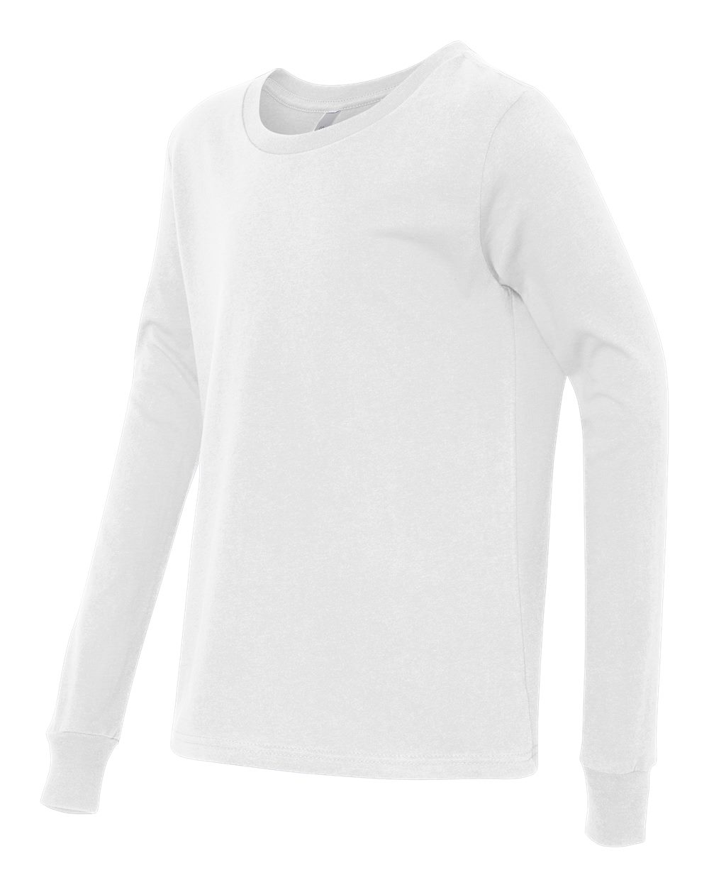Youth Jersey Long Sleeve Tee - Side - B15606003 - White
