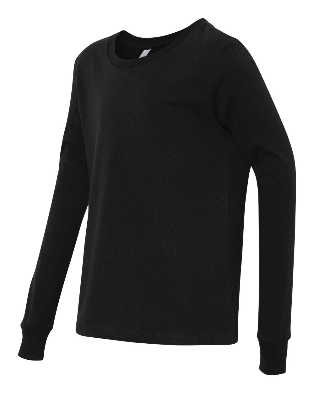 Youth Jersey Long Sleeve Tee - Side - B15606503 - Black