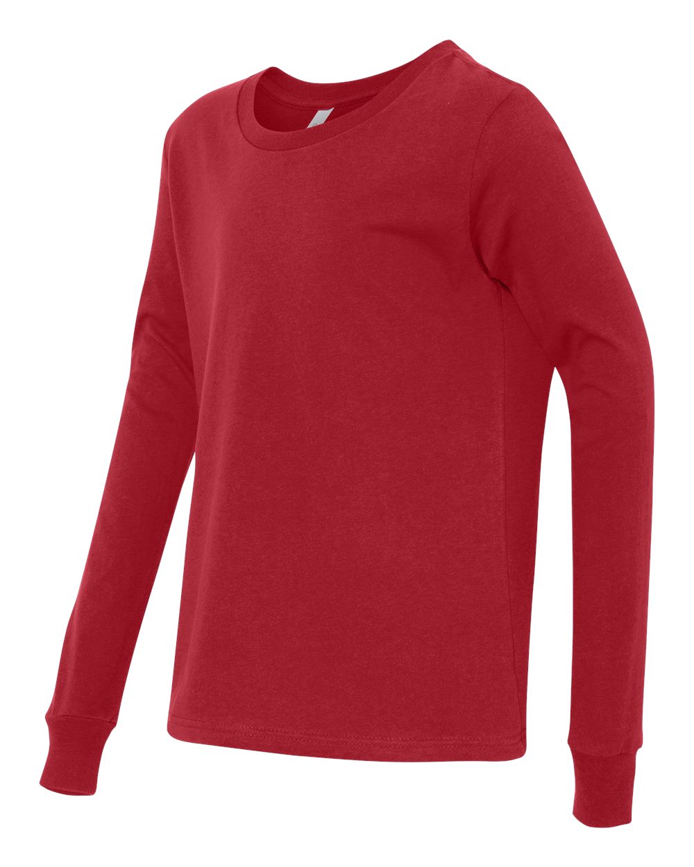 Youth Jersey Long Sleeve Tee - Side - B15606703 - Red