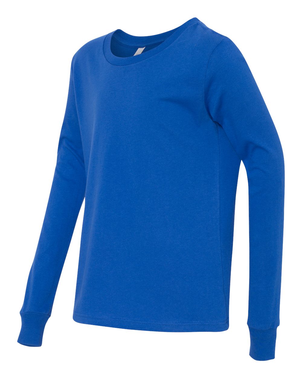 Youth Jersey Long Sleeve Tee - Side - B15606753 - True Royal