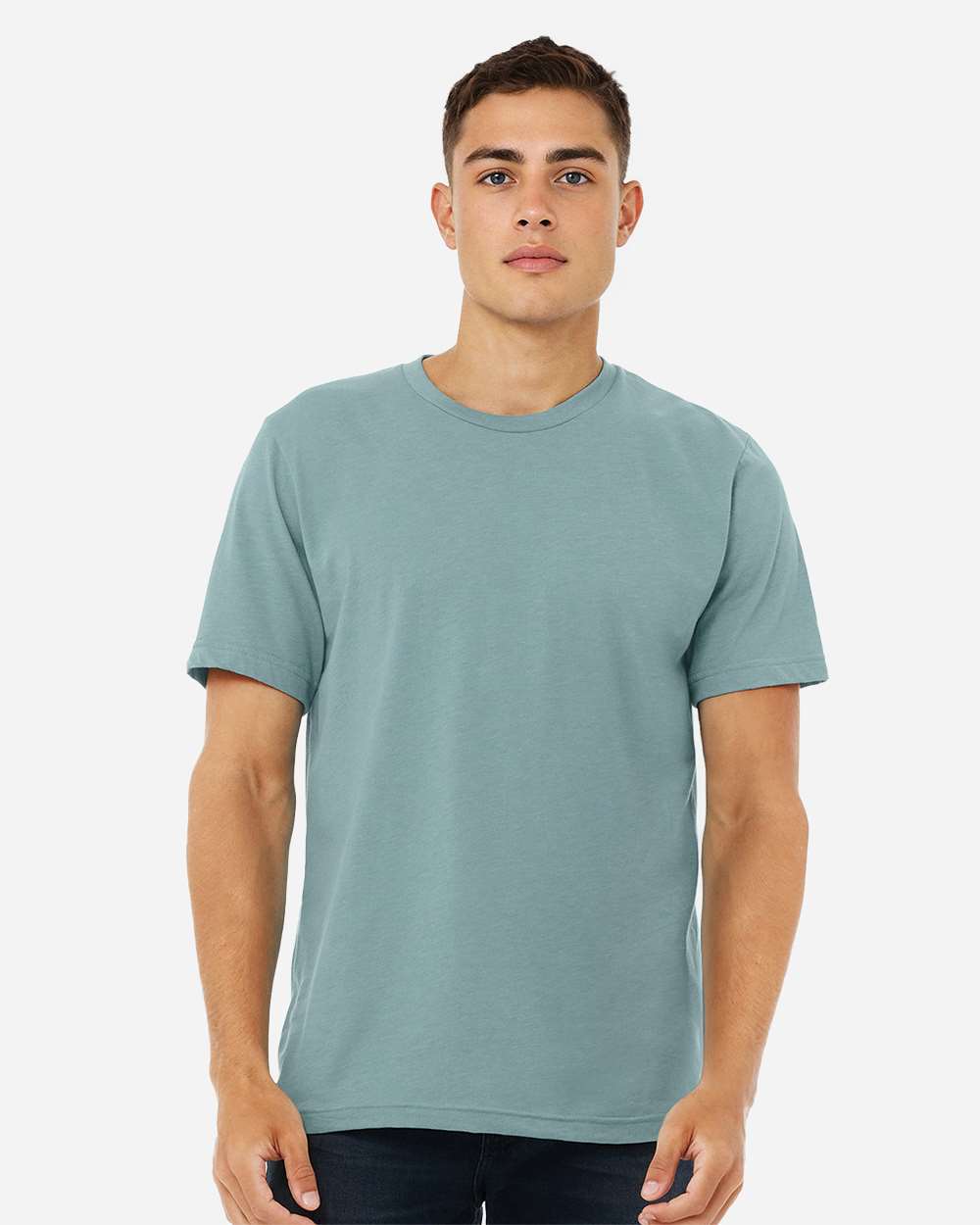 CVC Jersey Tee - OnModelFront - B00706082 - Heather Blue Lagoon