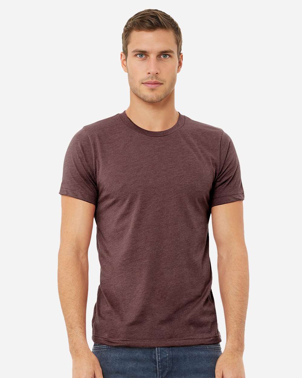 CVC Jersey Tee - OnModelFront - B00706572 - Heather Maroon