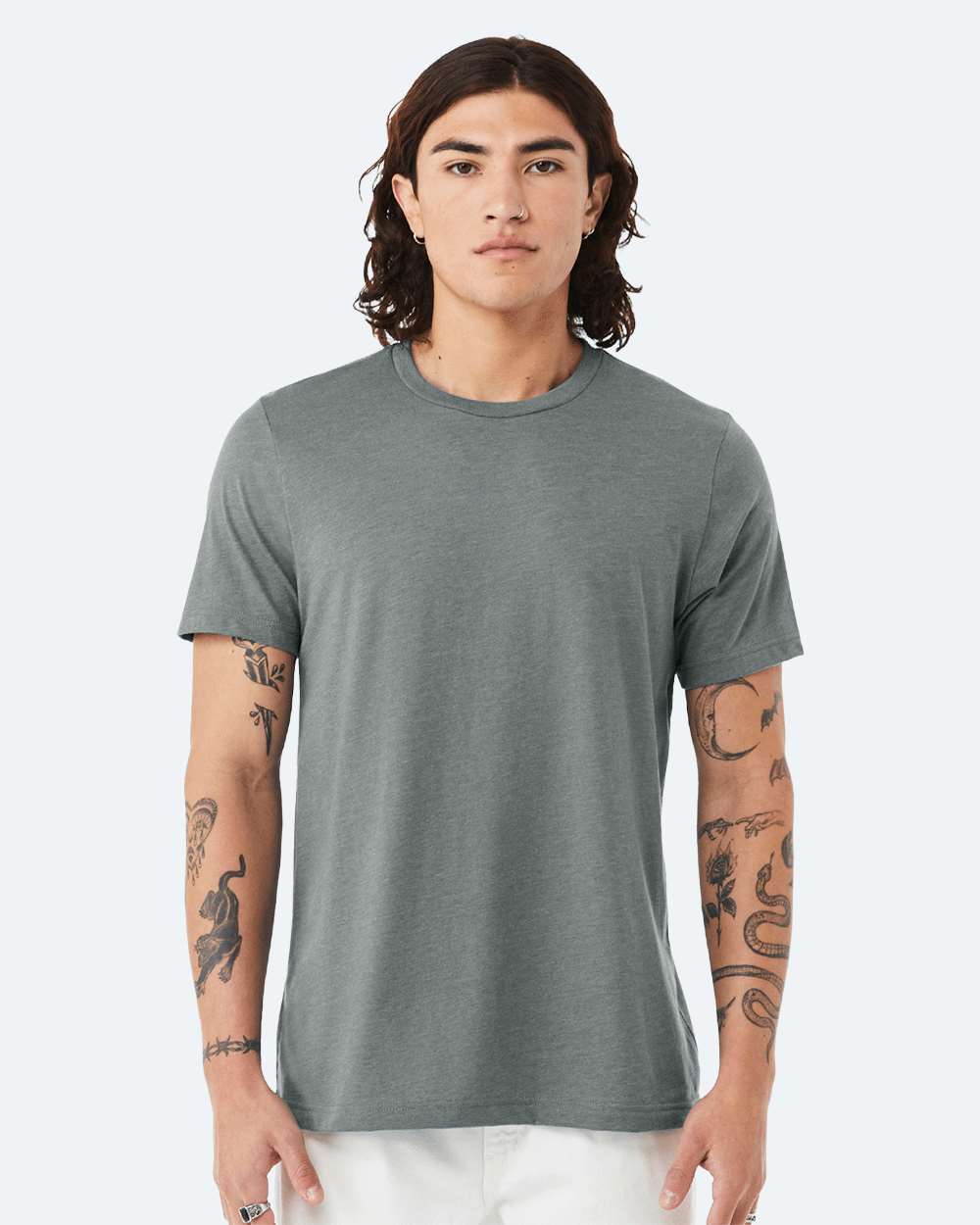 CVC Jersey Tee - OnModelFront - B00706822 - Heather Blue Storm