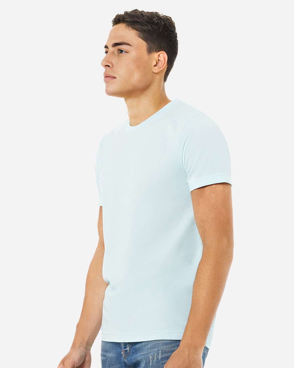 CVC Jersey Tee - OnModelSide - B00706192 - Heather Ice Blue