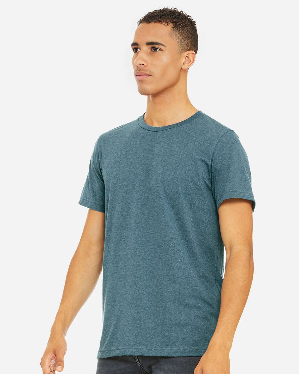 CVC Jersey Tee - OnModelSide - B00706212 - Heather Deep Teal