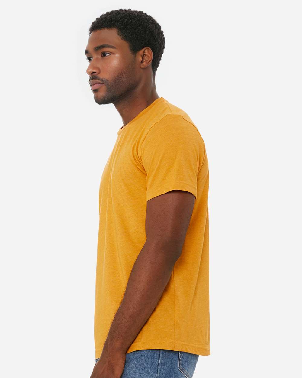 CVC Jersey Tee - OnModelSide - B00706412 - Heather Mustard