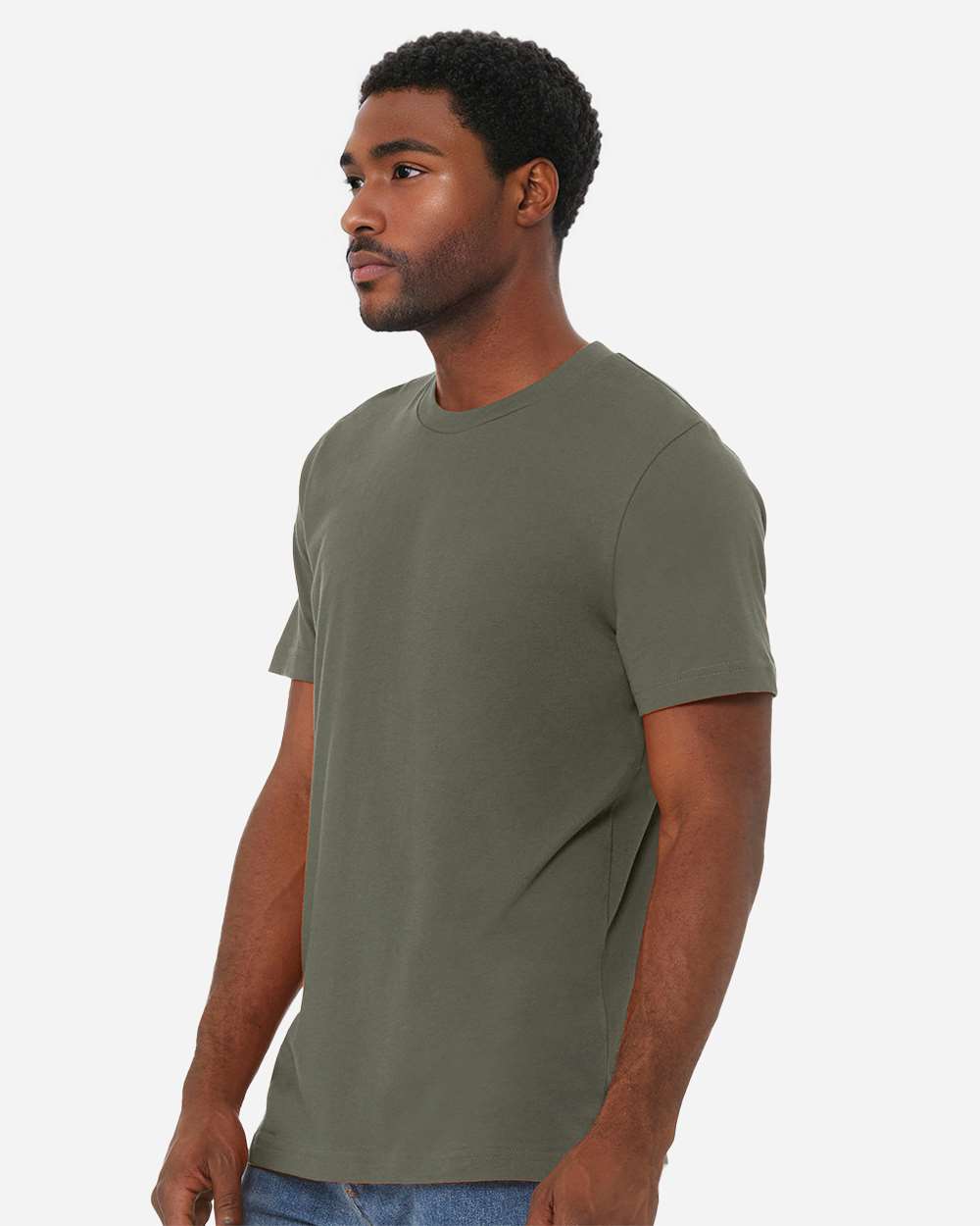 CVC Jersey Tee - OnModelSide - B00706452 - Heather Military Green