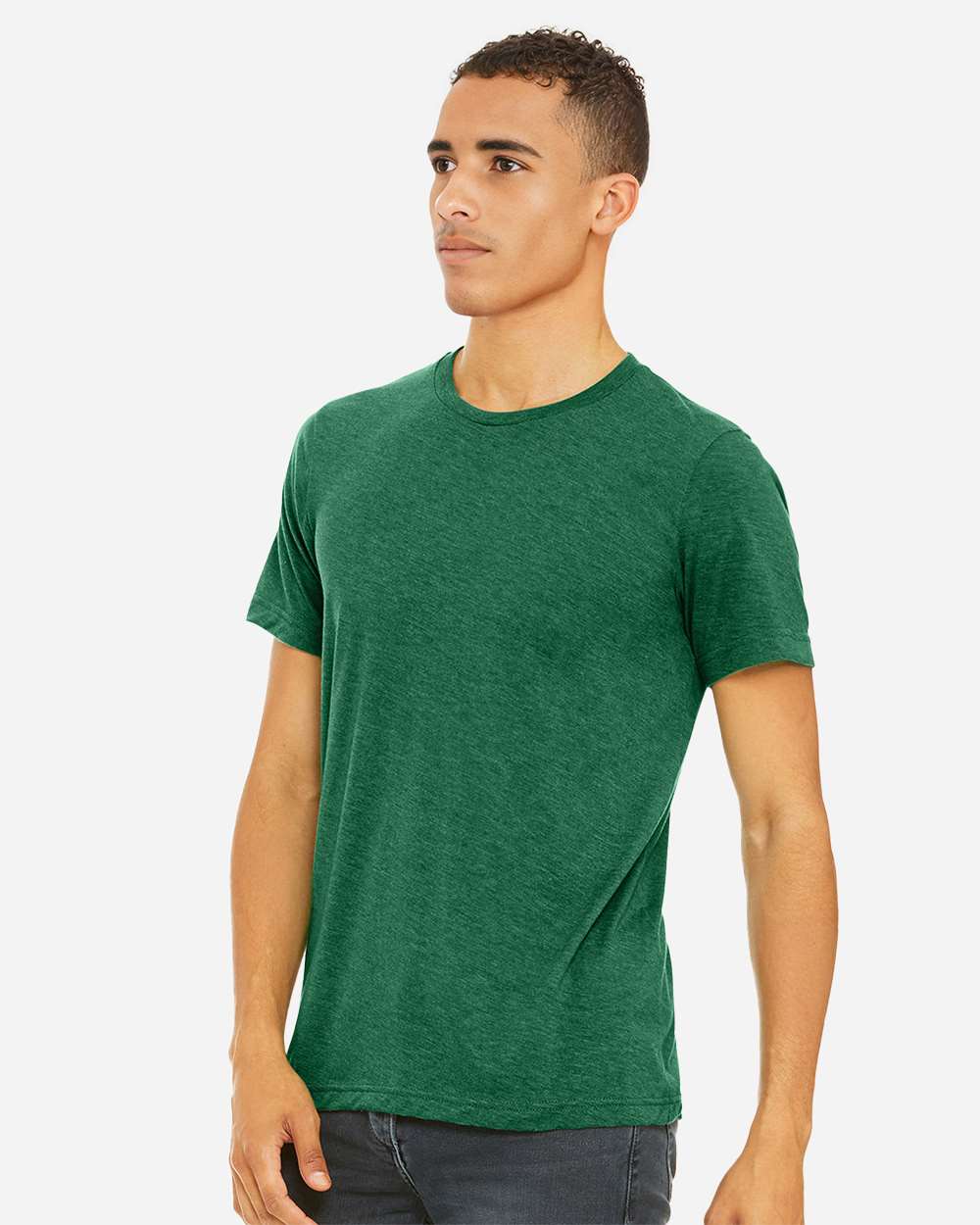 CVC Jersey Tee - OnModelSide - B00706552 - Heather Grass Green