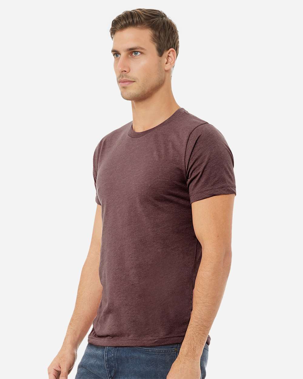 CVC Jersey Tee - OnModelSide - B00706572 - Heather Maroon