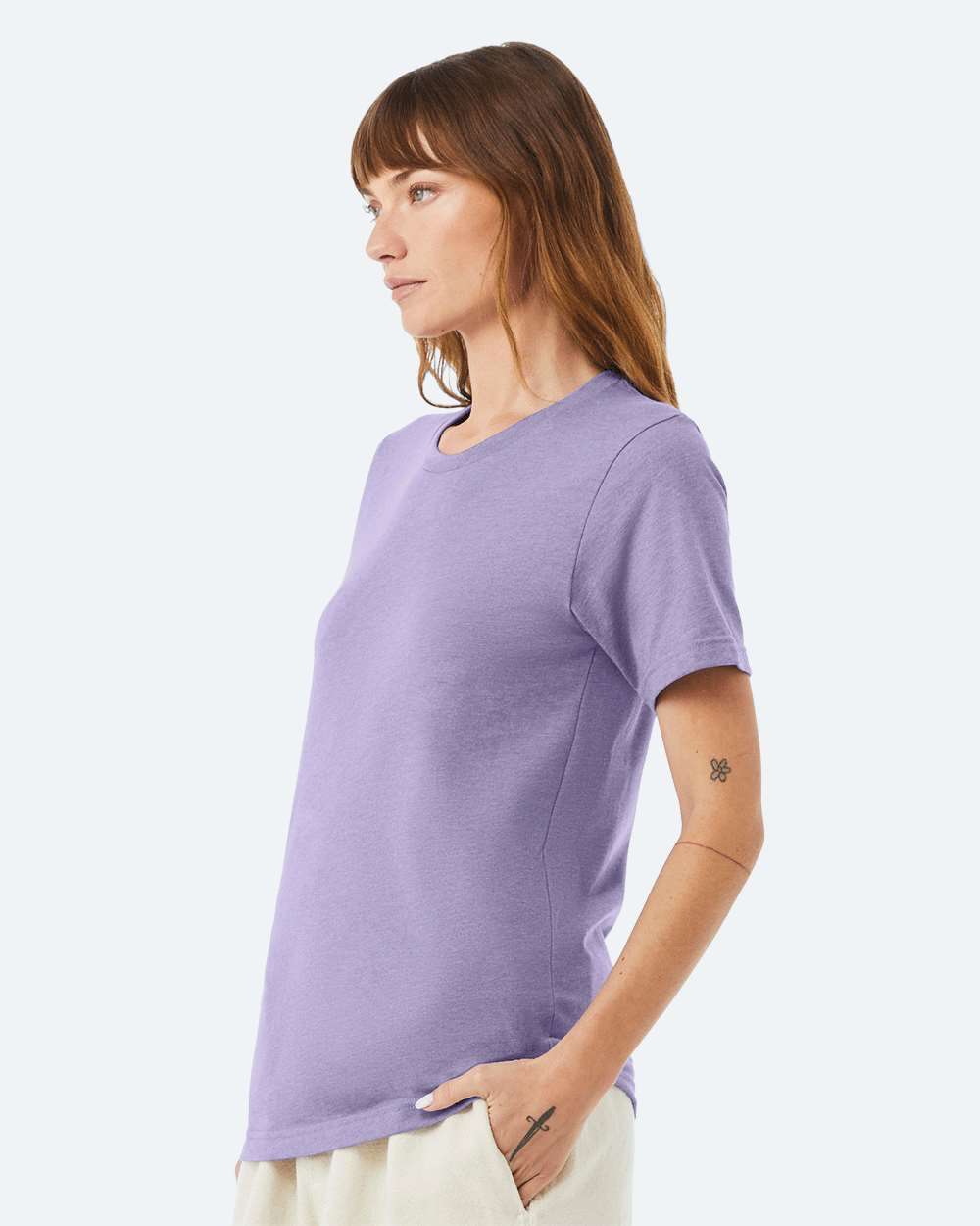 CVC Jersey Tee - OnModelSide - B00706832 - Heather Dark Lavender