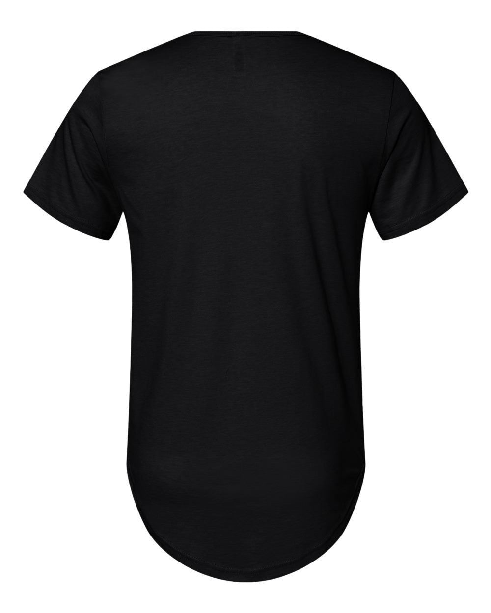 Men's Jersey Curved Hem Tee - Back - B00106503 - Black