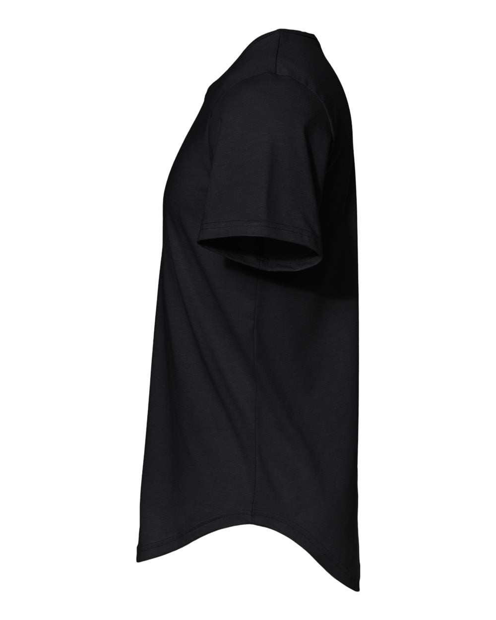 Men's Jersey Curved Hem Tee - DirectSide - B00106503 - Black